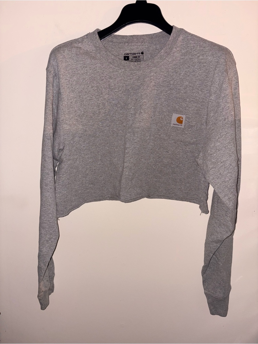 Carhartt Cropped Long Sleeve T-Shirt size small
